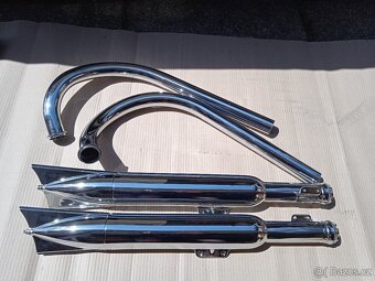 Nové výfuky rybiny + kolena Jawa ČZ 250/353 a 350/354 ,české - 2