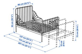 Rostoucí postel MINNEN (Ikea) žlutá - 2