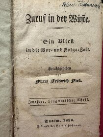 Stará knížka - Zuruf in der Wüste z roku 1830 - 2