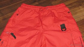 Červené zateplené kalhoty vel. 104 - 2