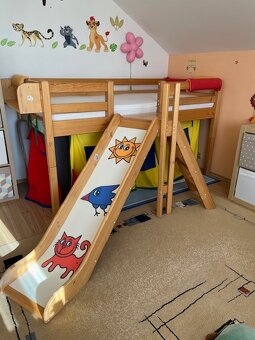 Domestav postel z masivu, polohovací rošt, matrace - 2