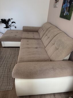 Bezova rozkladaci sedaci souprava 300x110x190 - 2
