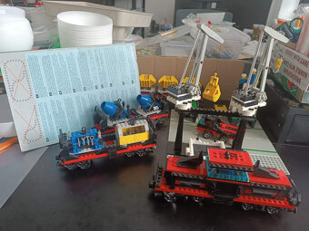 LEGO Train 9V 4565 Freight and Crane Railway +návod - 2