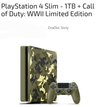 PlayStation 4 Slim 1TB - limitovaná edice Green Camouflage - 2