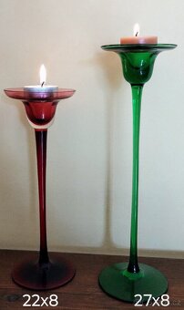 Art sklo - svícen (Kč/pár) - 2