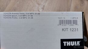 Kit Thule 1231 - TOYOTA Avensis Verso, 5-dr MPV, 01-06 - 2