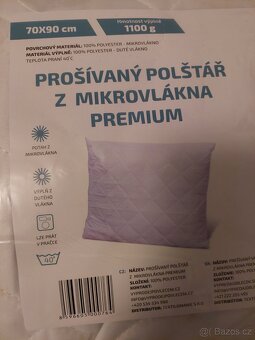 Polštář prošívaný z mikrovlákna - nový - 2