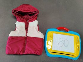 Jarní a podzimní péřová vesta vestička dívčí vel. 80 - 2