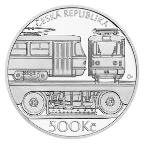 Stříbrná mince 500Kč 2024 Tramvaj T3 ČKD - 2