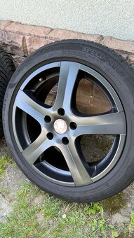 Alu disky 5x112 + zimní pneu 205/50/17 (ŠKODA,AUDI) - 2