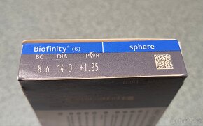 10ks Měsíční kontaktní čočky Biofinity +1,25 - 2