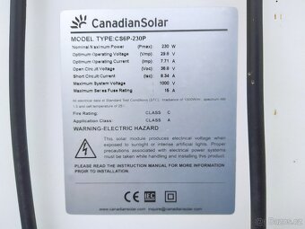 FVE panely 230 Wp - 2