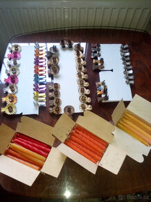 RETRO vánoční ozdoby-svíčky a skřipce originál - 2