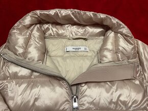Béžový prošívaný kabát  Mango, vel. S - 2
