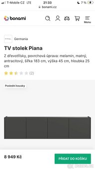 TV stolek , televizní stolek 183x45 - 2