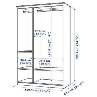 Skříň Ikea se zrcadlem/mirror wardrobe - 2