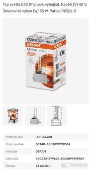 Xenovová výbojka OSRAM Original Xenarc D3S - 2