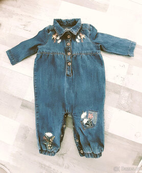 Overal podšitý bavlnou, NOVÝ, pro holčičku, vel. 68 - 2