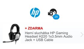 Herní sluchátka HP Gaming headset H220 - 2