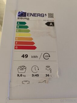 Parní pračka Siguro koupena leden PC 9900Kč - 2
