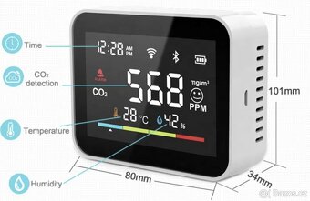 Měření CO2, detektor oxidu uhličitého BOT WiFi CO2 - 2