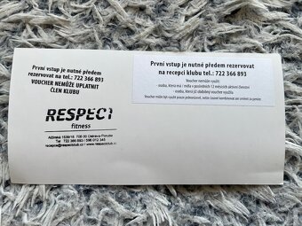Poukaz do posilovny Respect - 2