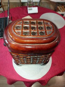 Starožitný, glazovaný, keramický ohrievač - 2