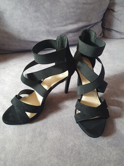 OMG Sandály s vysokým jehlovým podpatkem - Černé vel. 39 - 2