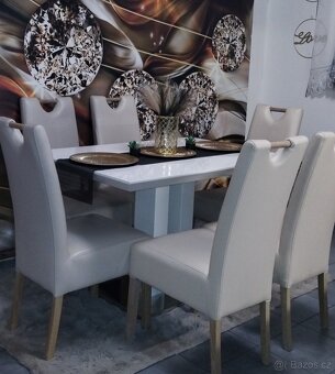 Jídelní set, stůl a 6 židlí - 2