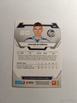Hokejová kartička ELH Tipsport Jakub Dvořák - 2