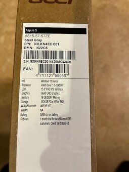 Prodám notebook ACER ASPIRE 5 - 2