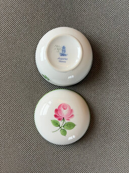 Vídeň Dóza s víkem Růže 8 cm, Augarten Wien - 2