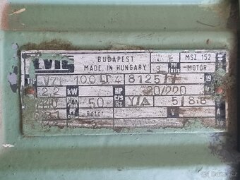 Asynchronní 3f motor 2,2 kW, 1440 ot. - 2