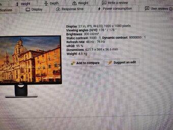 Profesionální Dell monitor 75HZ 27 palců - 2