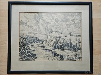 Antonin Hála, kresba tušom - 2