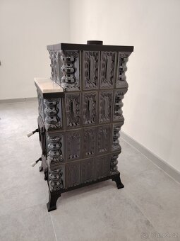 Kachlová kamna Mona s varnou deskou zelená - 2