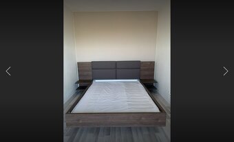 Nová designová postel, 2x noční stolek, rošty a matrace - 2