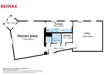Prodej bytu 2+1 v osobním vlastnictví 81,7 m² Ústí nad Labem - 2