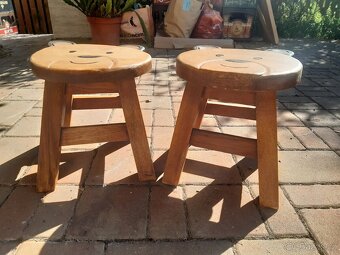 Dětské židličky na přezouvání - medvídek - ruční výroba - 2