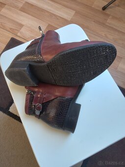 Nádherné kožené kotníčkové boty - 2