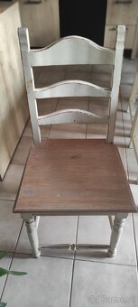 Stůl masiv+6 židlí - 2