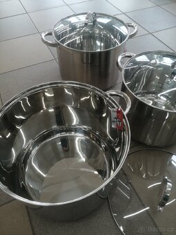 Hrnce nové nerez Gastro užitný objem: 10, 12, 15 l - 2