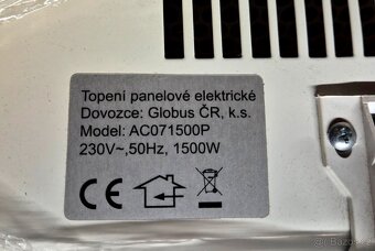 Elektrický Panelový Ohřívač 1.500W - 2