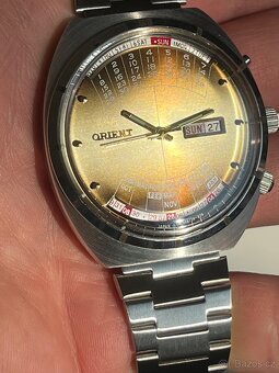 Hodinky Orient vecny kalendar / zlatohnědý ciselnik - 2