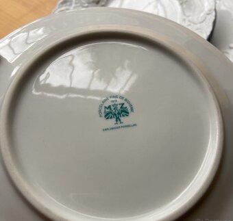7 dílná nová porcelánová koláčová souprava husy - 2