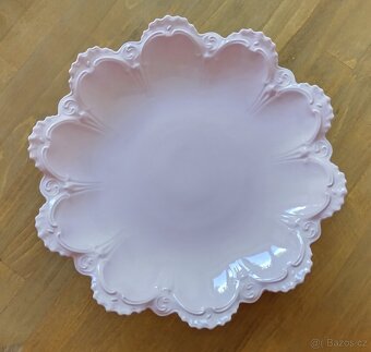 Porcelánový růžový nástolec po babičce - 2