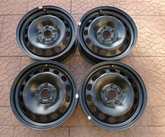 Plechové disky kola originál Škoda VW 5x112 6,5Jx16 ET46 - 2
