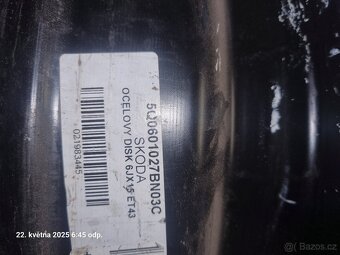Disk kola 6Jx15H2 ET43. Octavia 3 Fabia - 2