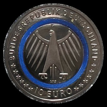 10 euro Německo 2025 Technická pomoc KM #456 - kov+polymer - 2