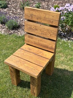 Masivní drásaná dřevěná židle - 2